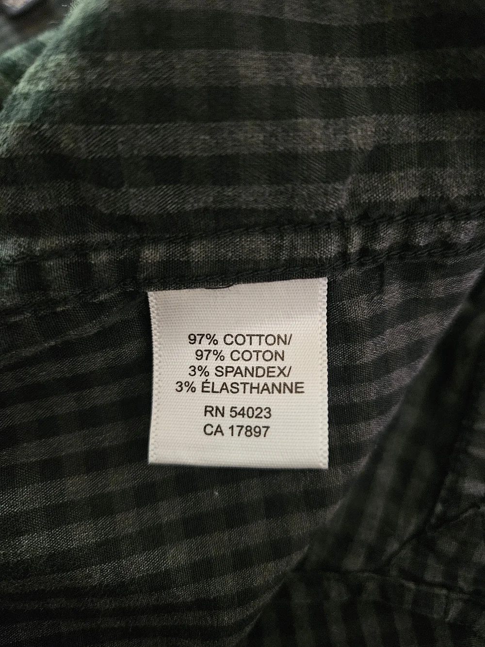 Banana Republic Men's Black & Gray Micro-Check Button-Up Shirt